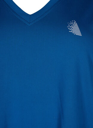 Løstsittende trenings-t-skjorte med v-hals, Blue Opal, Packshot image number 2