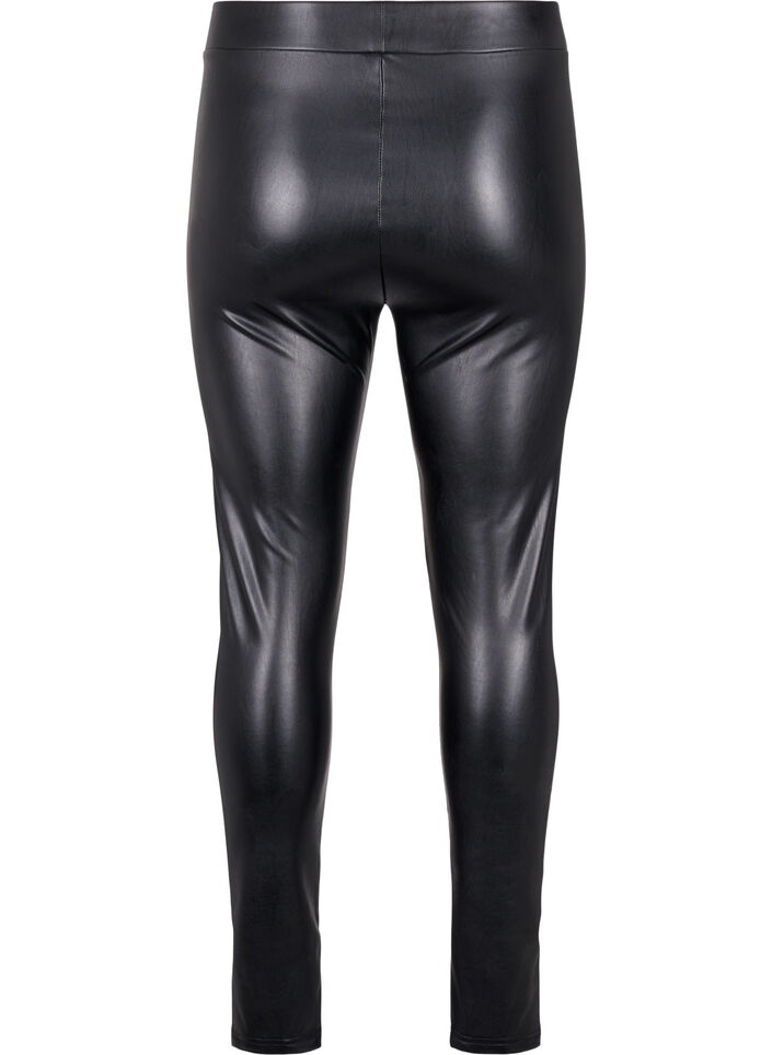 Belagte leggings med fôr, Svart, Packshot image number 1