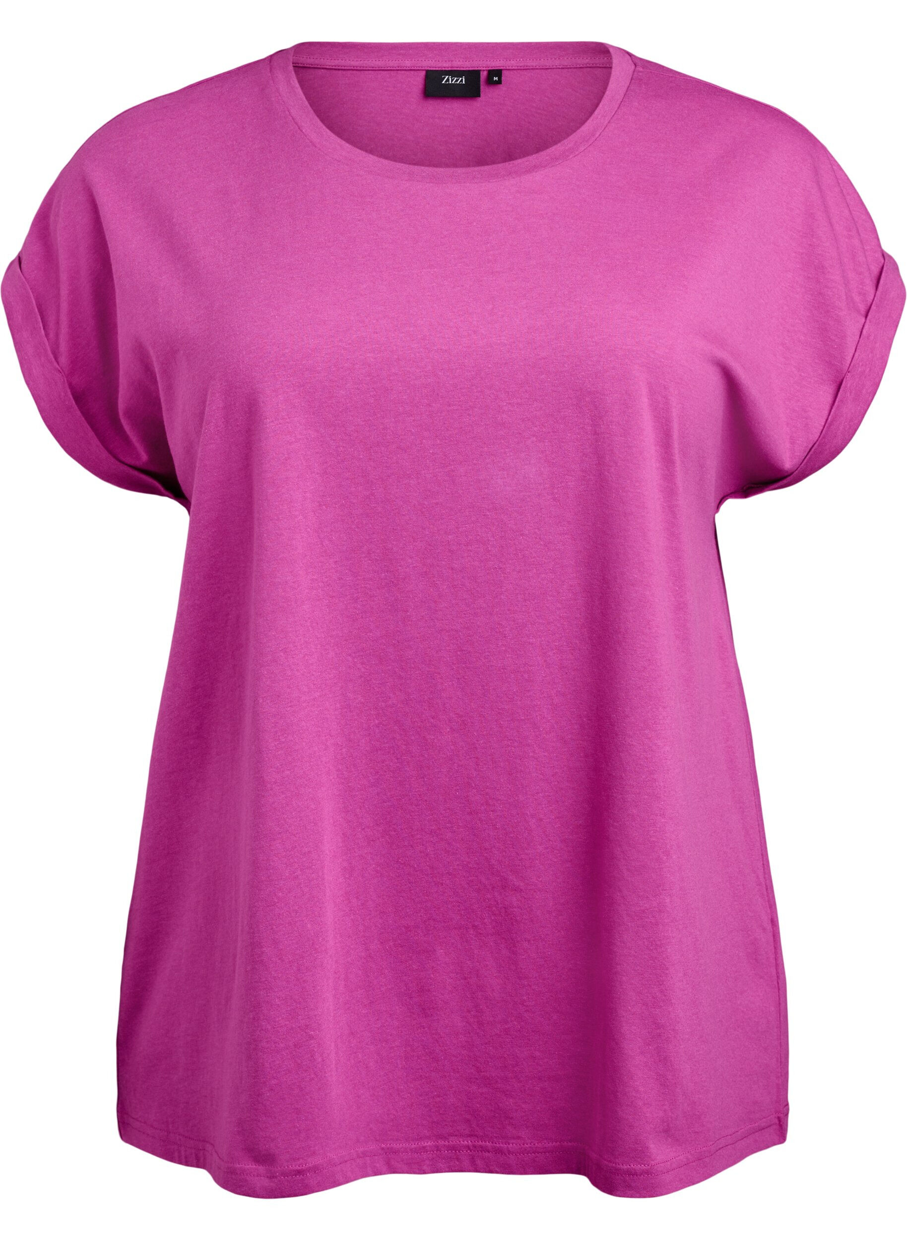 Kortermet T-skjorte i bomullsblanding