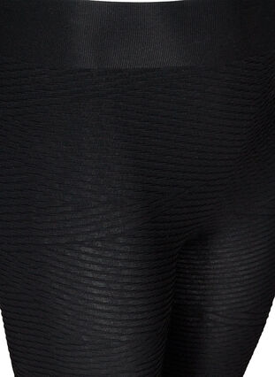 Leggings med struktur og elastikk, Black, Packshot image number 2