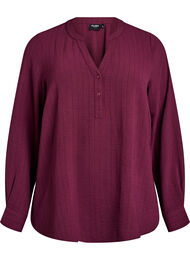 FLASH - Skjortebluse med nålestriper, Fig Stripe