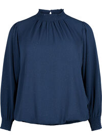 FLASH - langermet bluse med smokk og glitter	