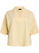 Løs bluse med krage og 1/2 ermer, Gul, Packshot image number 0