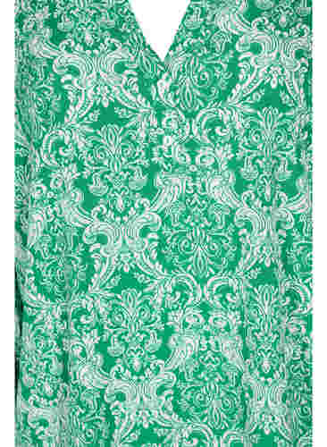 Mønstrete bluse i viskose med smock, Jolly Green Oriental, Packshot image number 2