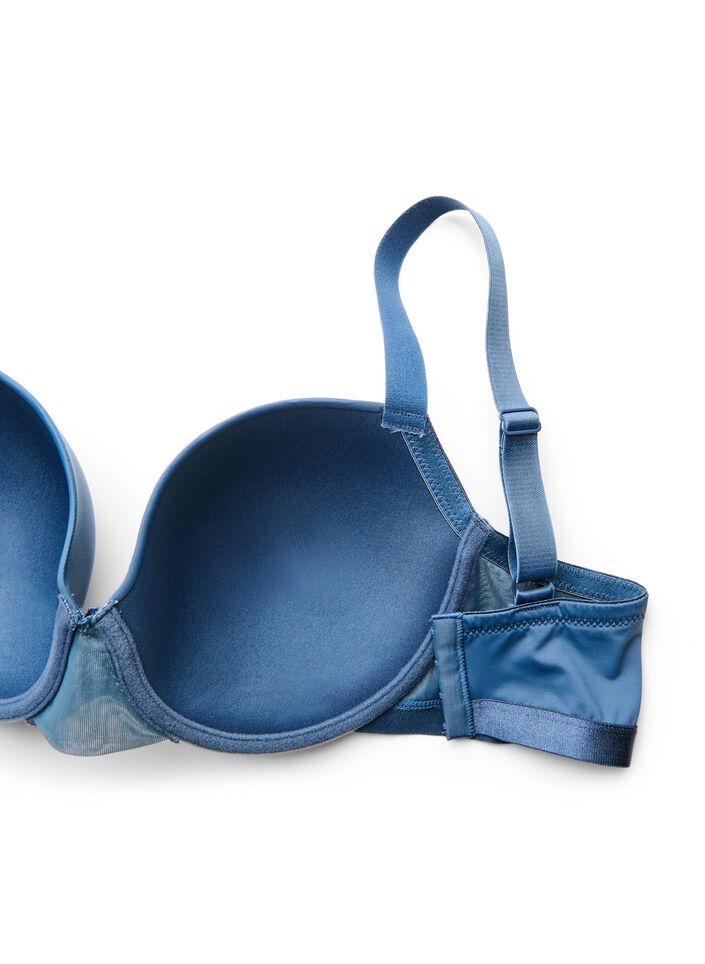 Formstøpt bh med mesh, Blå, Packshot image number 3