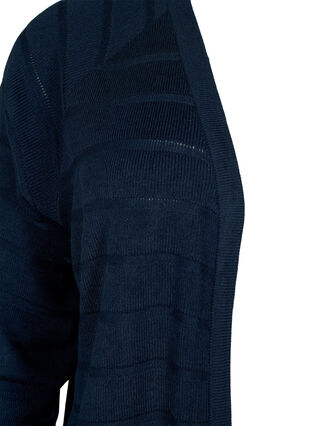 Stripete ton-i-ton cardigan, Navy Blazer, Packshot image number 2