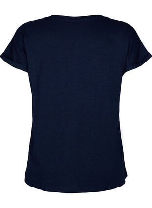 T-skjorte med trykk i økologisk bomull, N.Sky w. White Print, Packshot image number 1