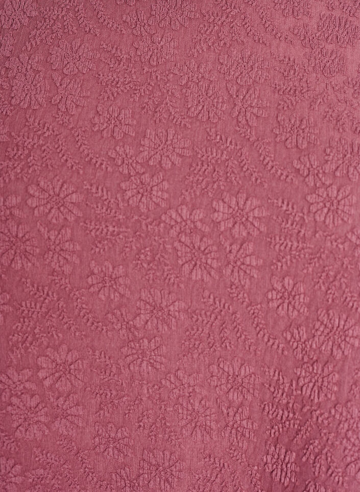 Strukturert bluse med korte ermer, Rosa, Packshot image number 2