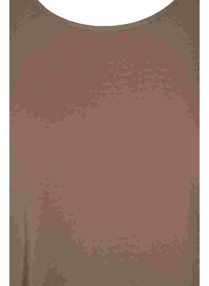 Kortermet bluse med rund hals, Deep Taupe, Packshot image number 2
