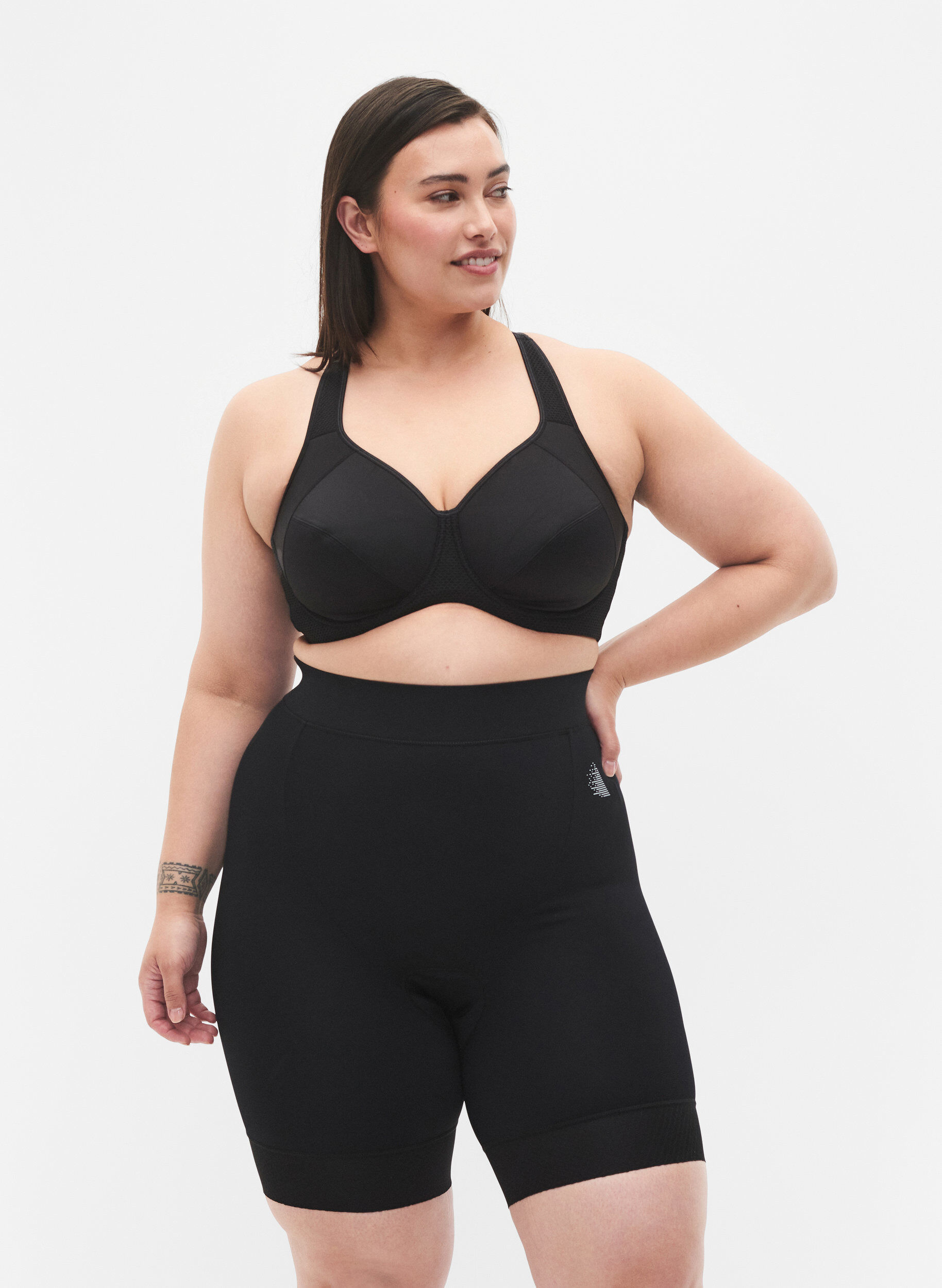 Zizzi Sykkel- /spinningshorts, Black, Model image number 2