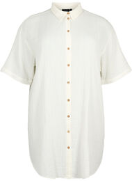 Kortermet skjorte med knapper, Off-White