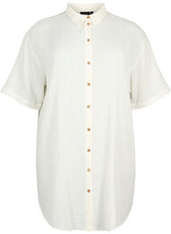 Kortermet skjorte med knapper, Off-White