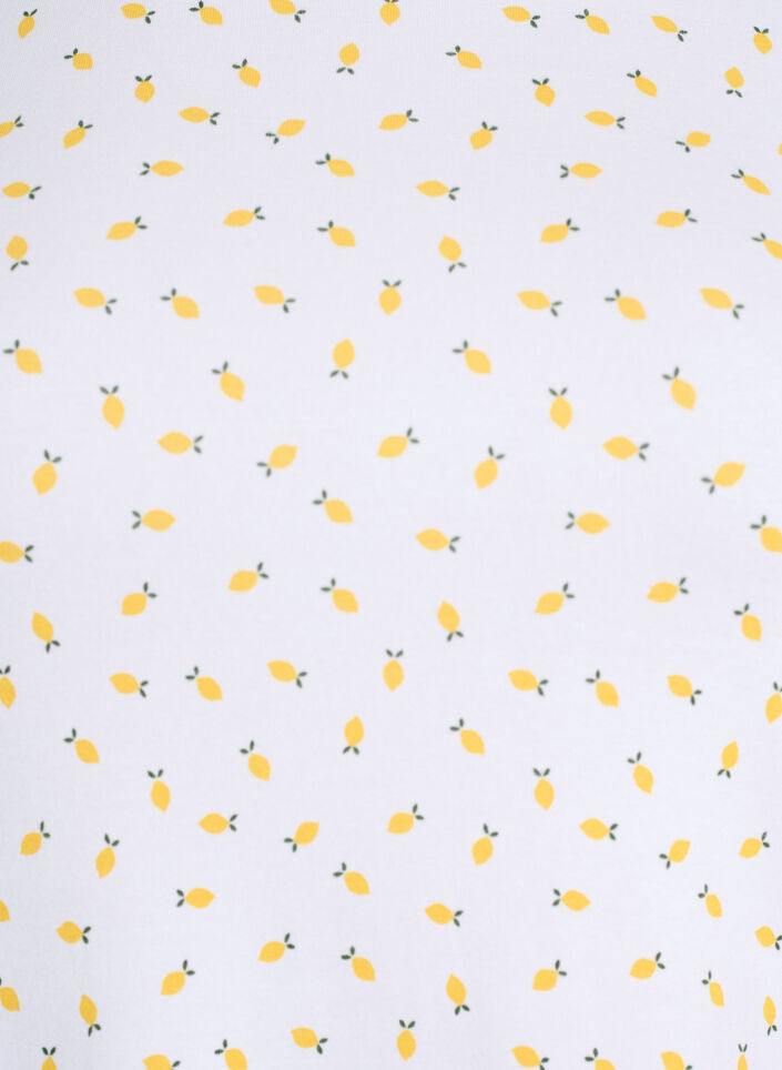 Bomulls T-skjorte med heldekkende trykk, Hvit, Packshot image number 2