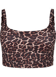 Mønstrete bikinitopp med justerbare stropper, Autentic Leopard