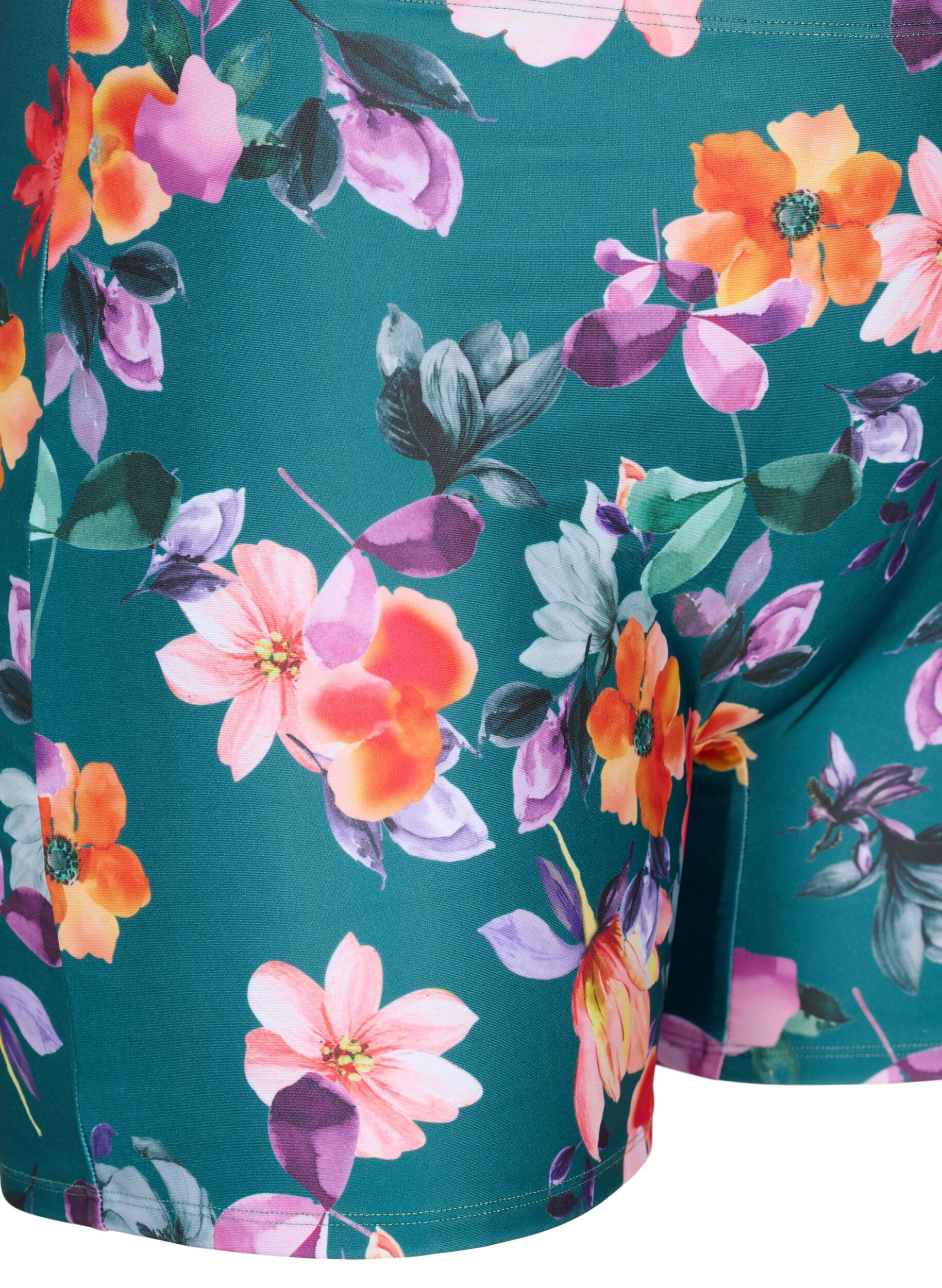 Zizzi Badeshorts med blomsterm&oslash;nster, Meave Print, Packshot image number 2
