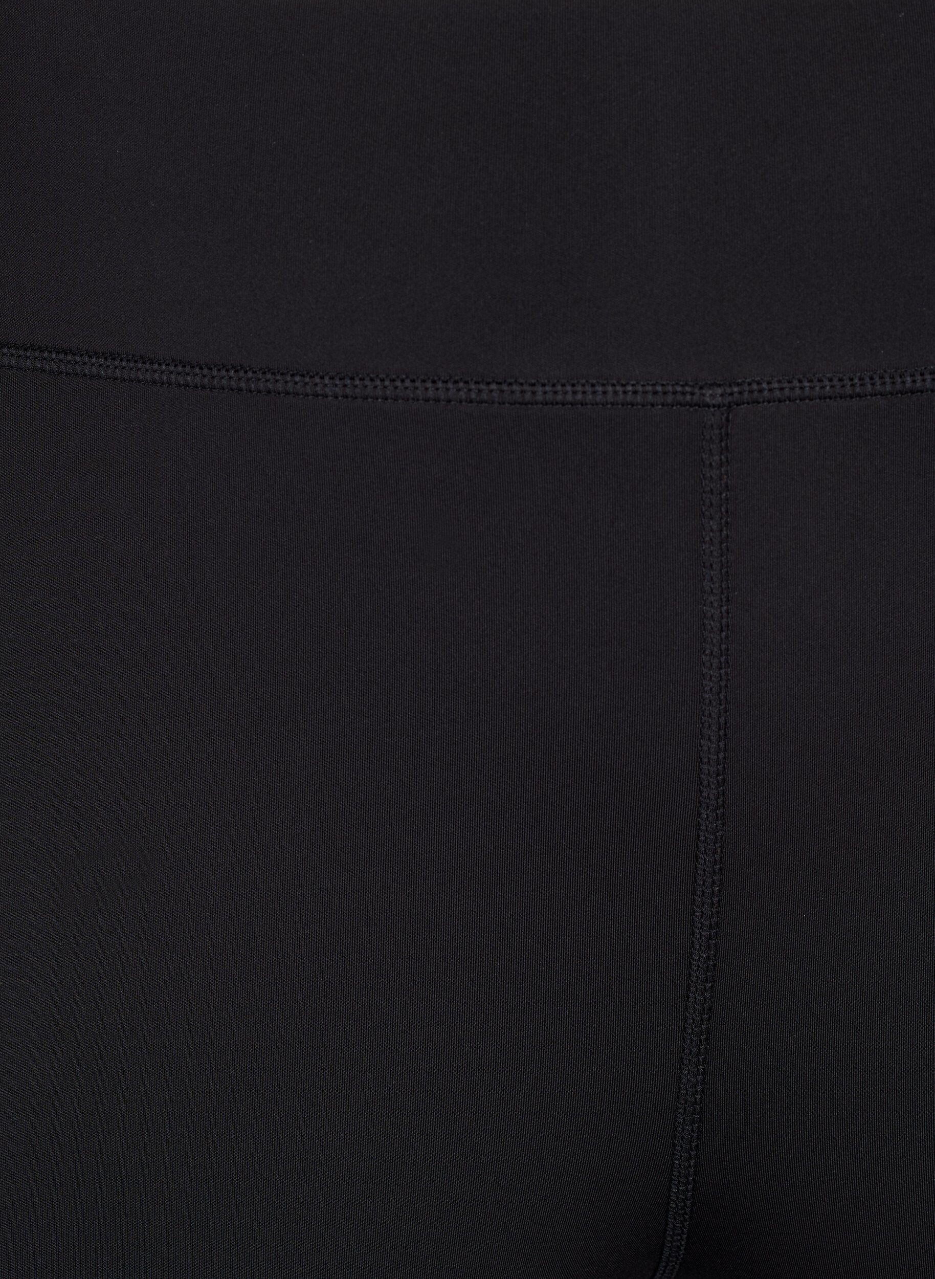 Zizzi Tettsittende treningsshorts med logo, Black, Packshot image number 2