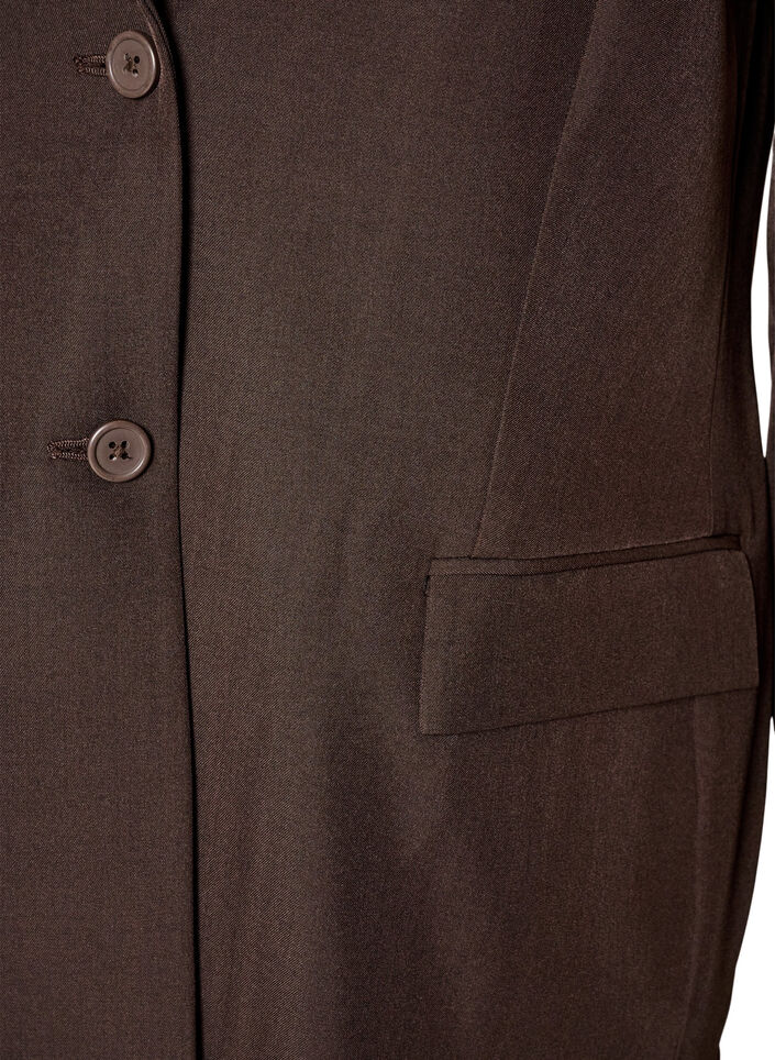 Blazer med lommer og splitter, Brun, Packshot image number 2