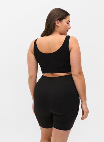 Light shapewear shorts med høyt liv, Black, Model image number 1