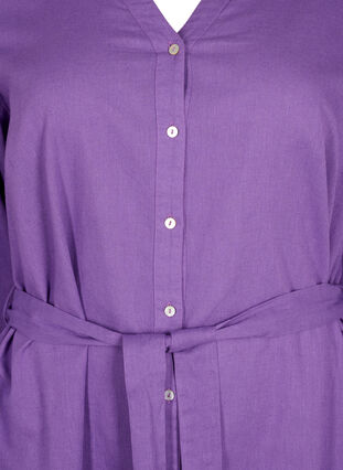 Skjortekjole med lange ermer, Deep Lavender, Packshot image number 2