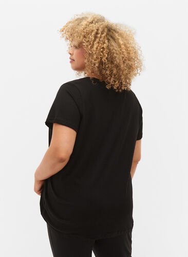 T-skjorte til trening med trykk, Black w. Bad Ass, Model image number 1