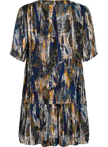 Kjole i viskose med paisleymønster, Navy Blazer AOP, Packshot image number 1
