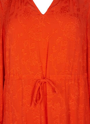 Langermet midi kjole i jacquard look, Orange.com, Packshot image number 2