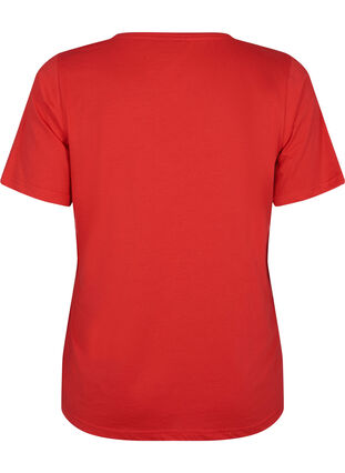 FLASH - T-skjorte med V-hals, High Risk Red, Packshot image number 1