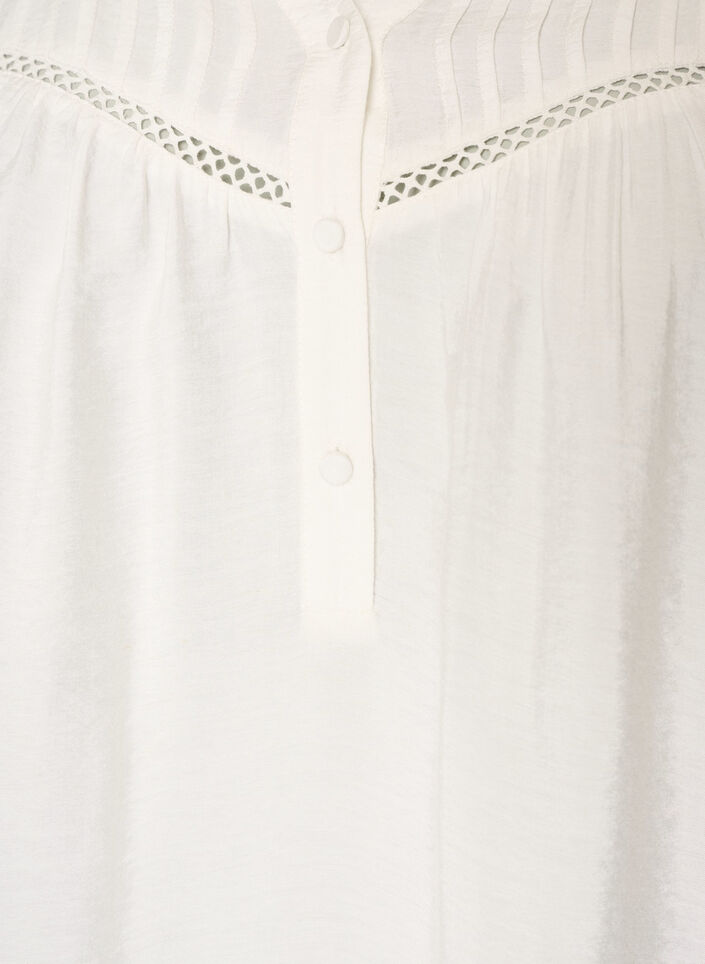 Viskosebluse med legg og ballongeffekt, Vanilje, Packshot image number 2