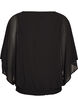 Chiffonbluse med ballongeffekt, Svart, Packshot image number 1