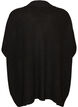 Cardigan med &aring;pen front og vide ermer, Svart, Packshot image number 1