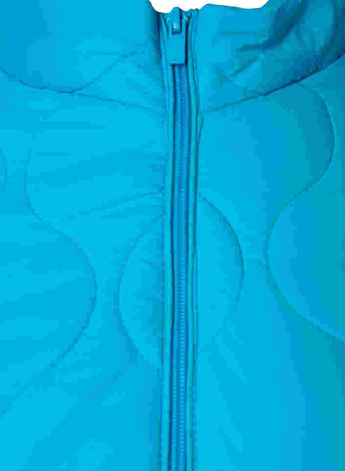 Quiltet jakke med glidelås og lommer, River Blue, Packshot image number 2