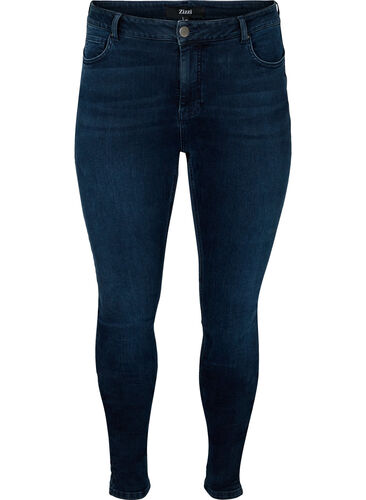 Super slim Amy jeans med høyt liv, Blue/Black Denim, Packshot image number 0