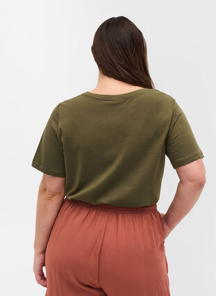 T-skjorte i bomull med trykk, Ivy Green ATHLETIC, Model image number 1