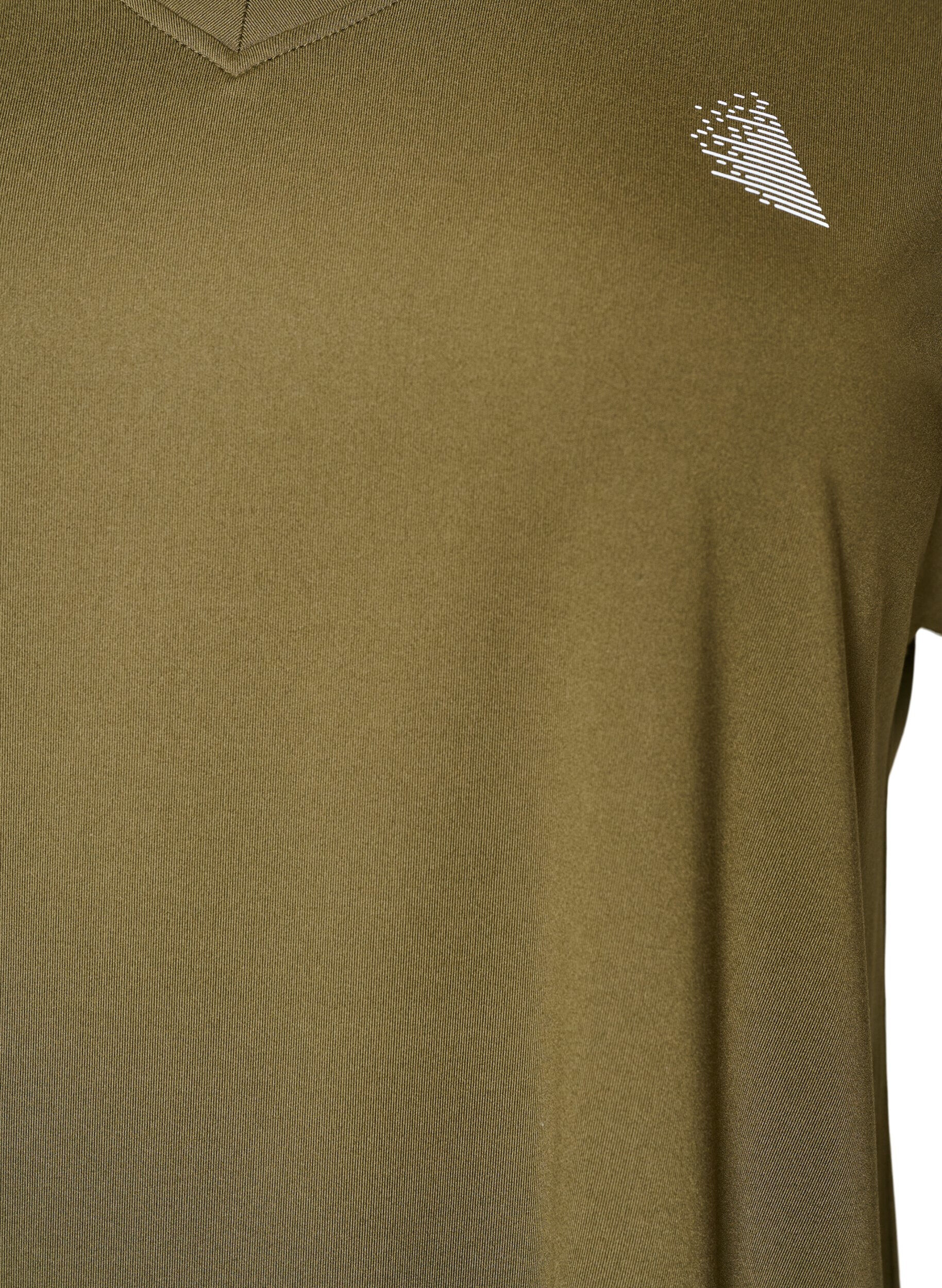 ZizziT-skjorte til trening med V-hals, Gr&oslash;nn, Packshot image number 2