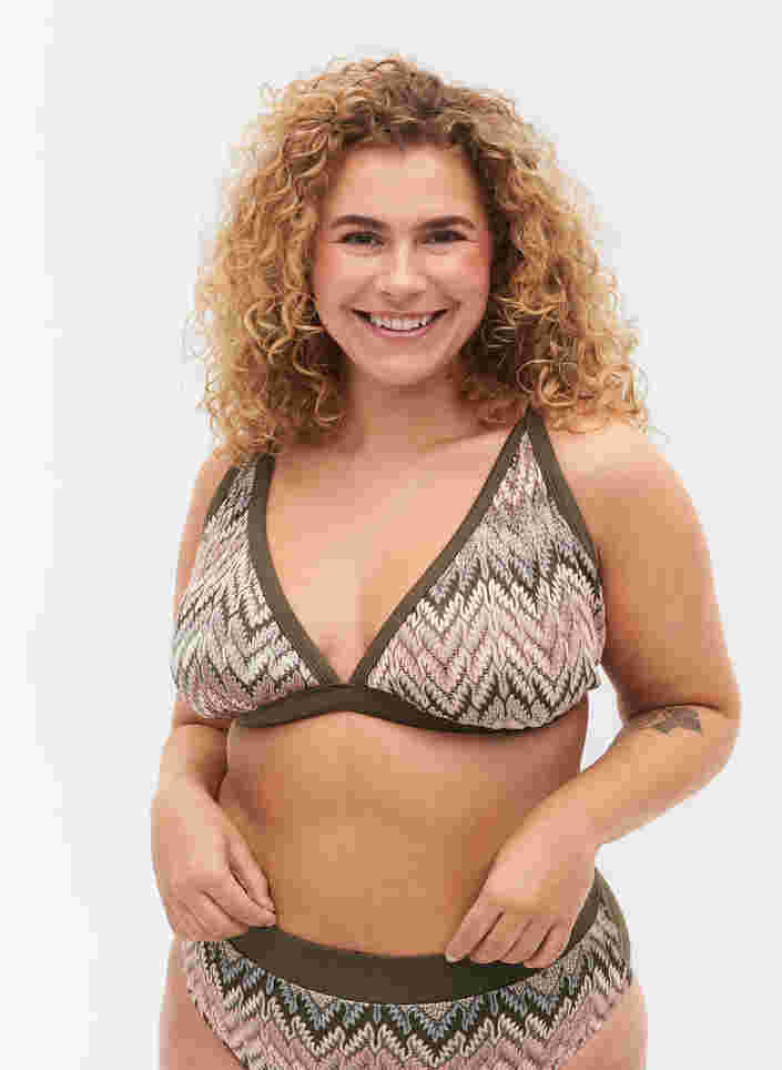 Mønstrete trekantbikini, Beech AOP, Model