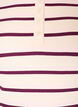 Ribbet T-skjorte med striper og knappedetalj, Lilla, Packshot image number 2