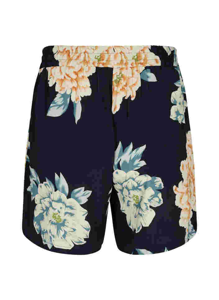 Løstsittende shorts med blomstermønster, Roses on Navy, Packshot image number 1