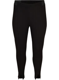 Cropped leggings med splitter, Black