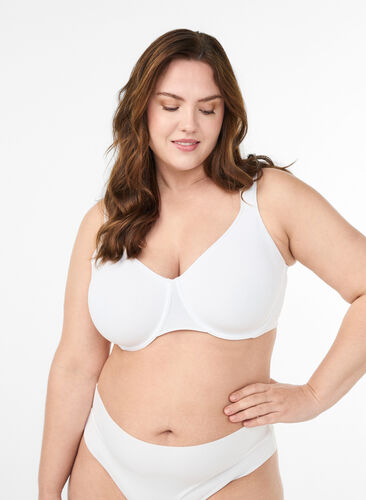 Zizzi Minimizer-BH med polstrede stropper, Hvit, Model image number 0