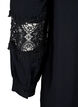 Kjole i viskose med heklede detaljer, Black, Packshot image number 3