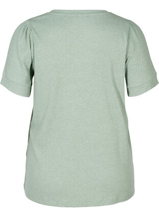 Kortermet t-skjorte i viskosemiks, Lily Pad, Packshot image number 1