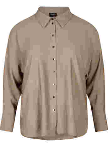 Viskoseskjorte med lange ermer