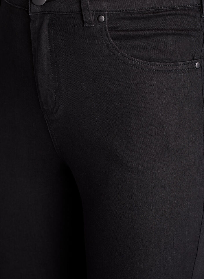 Amy jeans med h&oslash;y midje og super tynn passform, Svart, Packshot image number 2