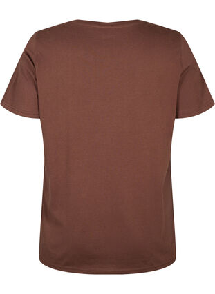 T-skjorte av økologisk bomull med mønster, Chestnut W. Be GF, Packshot image number 1