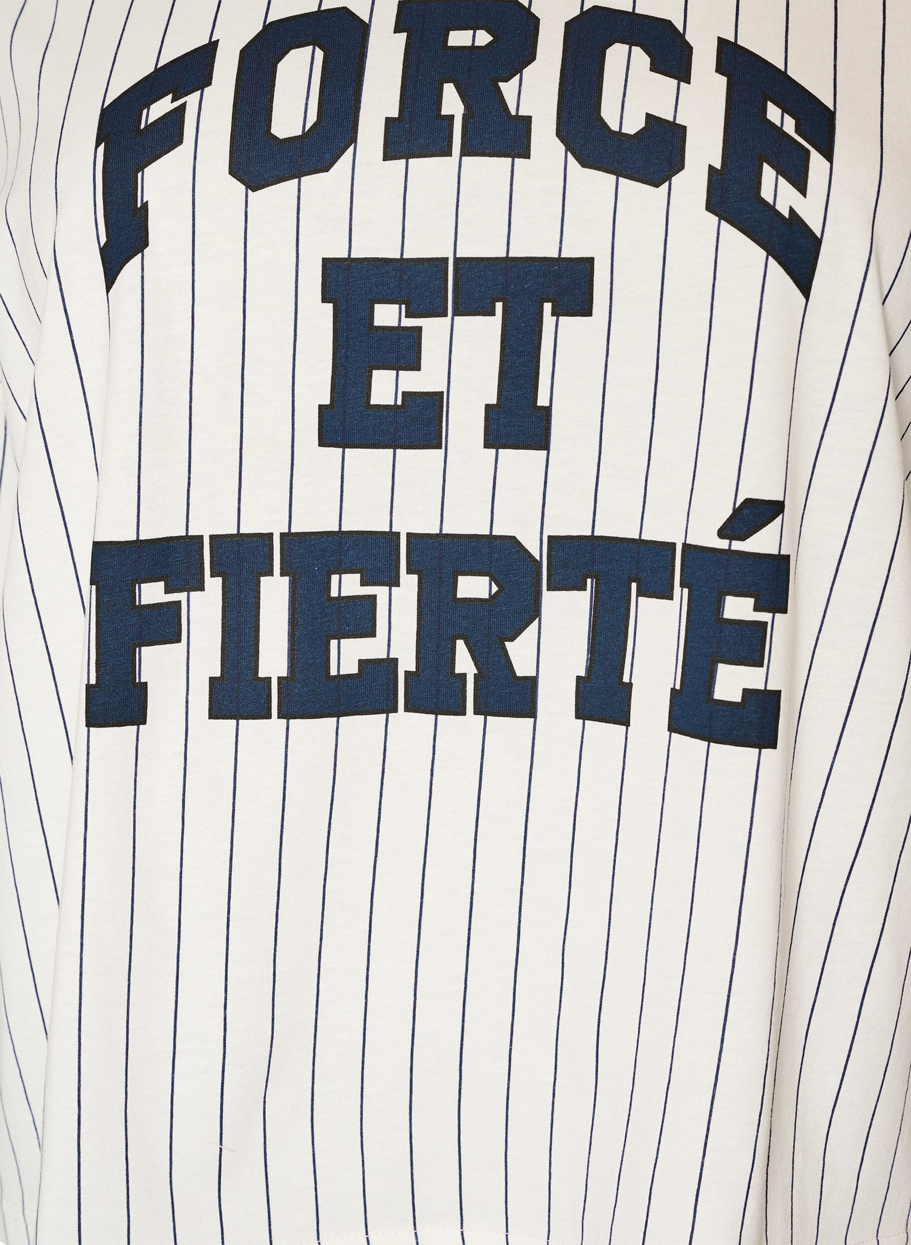 ZizziBoxy T-skjorte med striper og statement-trykk, Hvit, Packshot image number 2