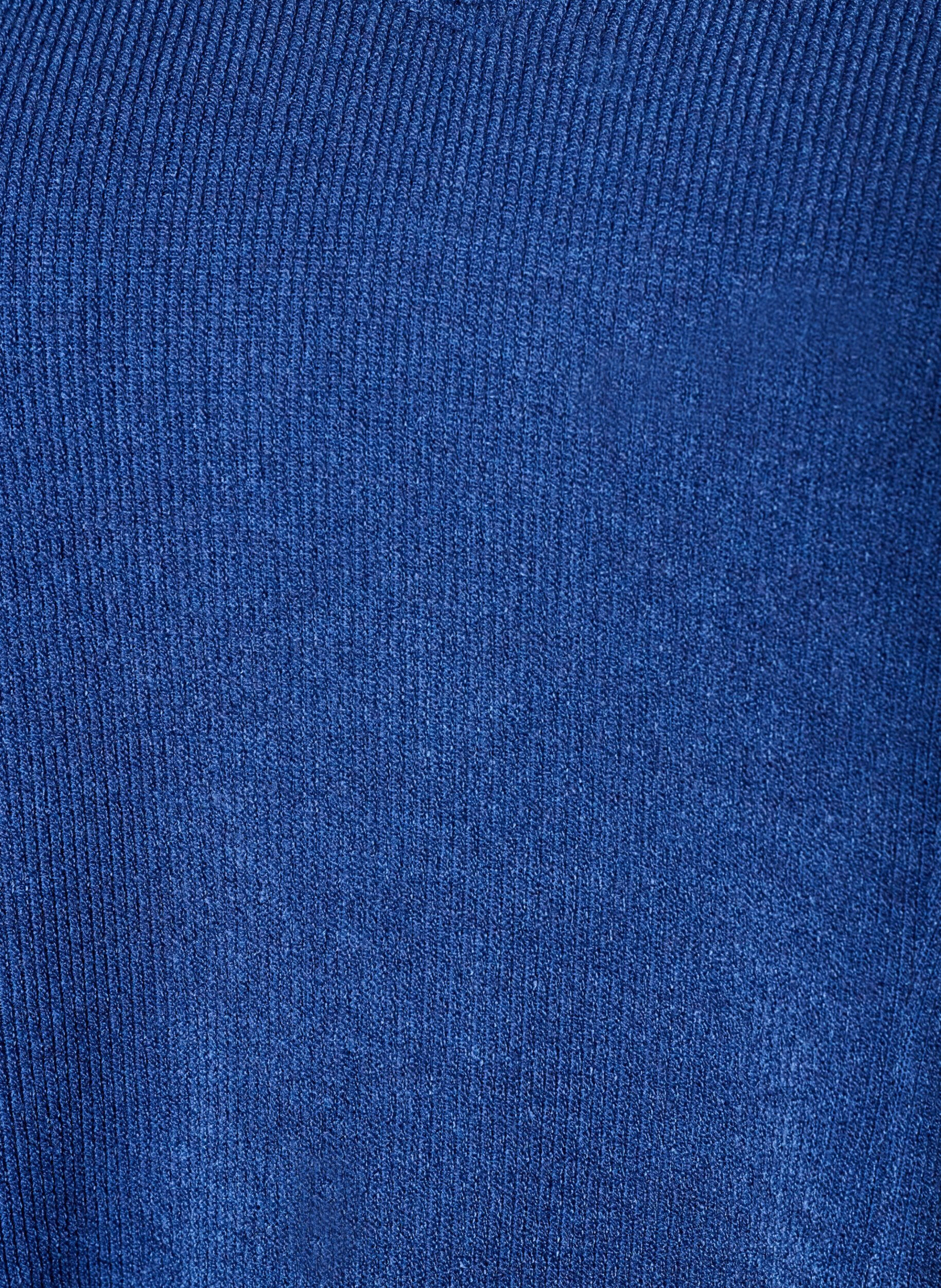 ZizziJersey bluse med ribbet tekstur og A-linje passform, Bl&aring;, Packshot image number 2