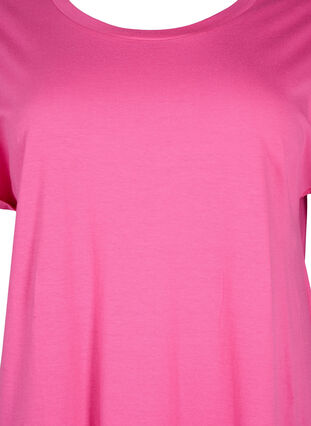 2-pack bomullskjole med korte ermer, Shocking Pink/Black, Packshot image number 4