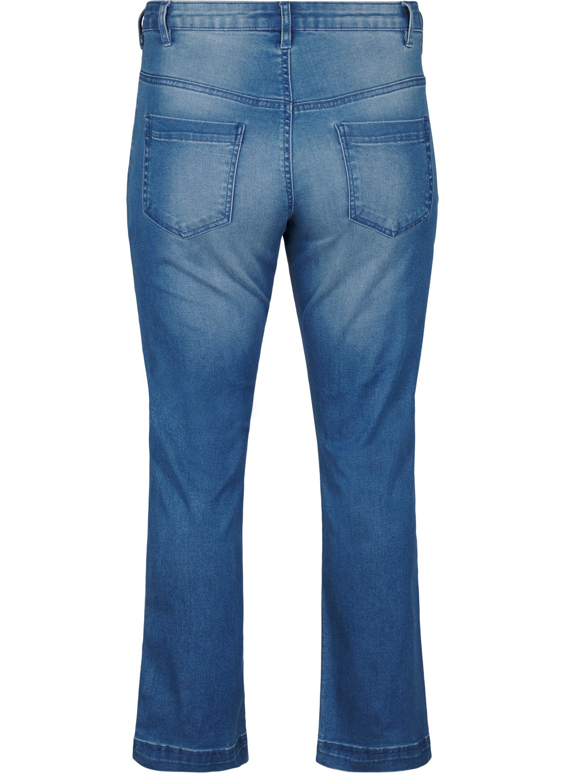 ZizziSlim fit Emily jeans med normal h&oslash;yde i livet, Bl&aring;, Packshot image number 1