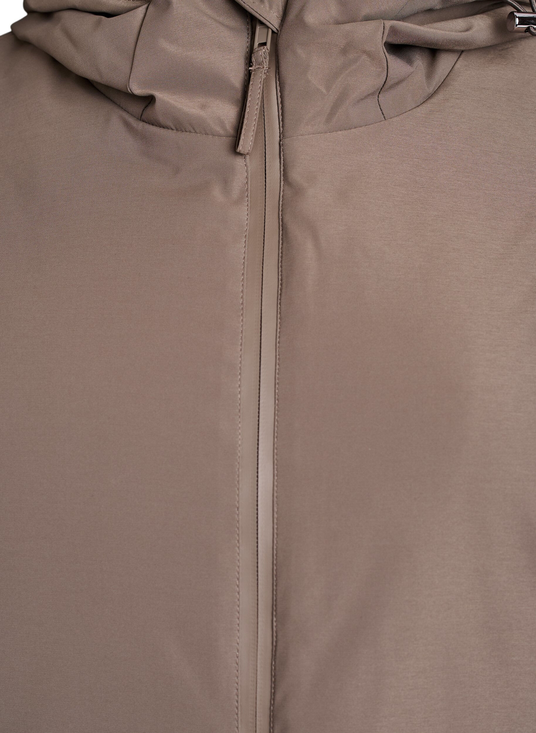 Zizzi Vinterjakke med justerbar midje, Brun, Packshot image number 2