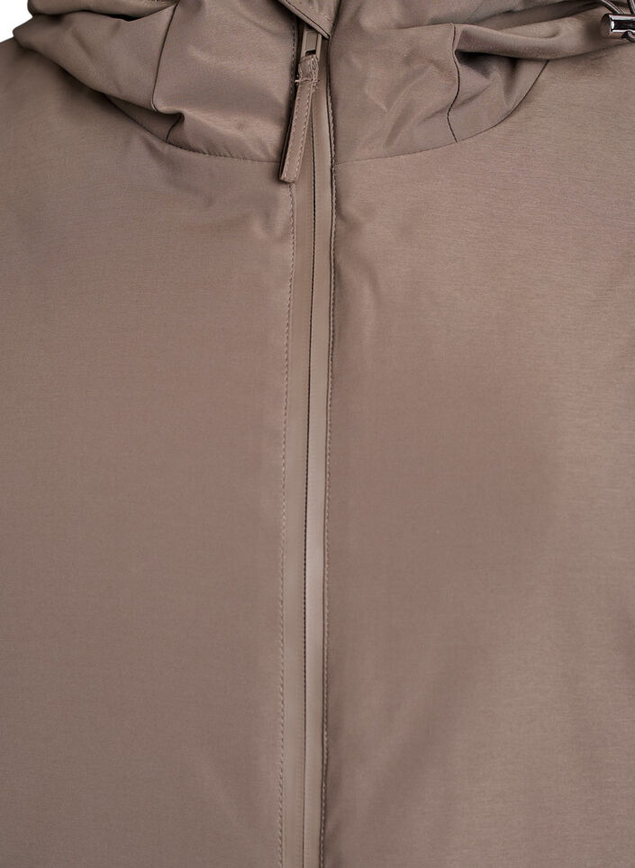Vinterjakke med justerbar midje, Brun, Packshot image number 2